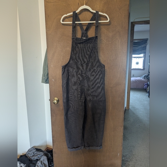 Aerie Gray Corduroy Overalls - Picture 5 of 8